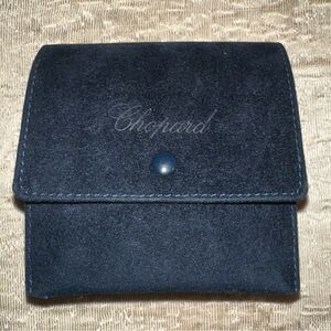 Chopard Midnight Blue Suede Pouch